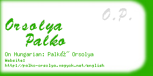 orsolya palko business card
